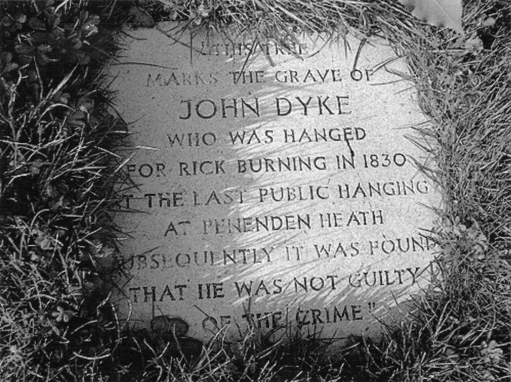 John Dyke's headstone. Picture: Multiple Hangings by Ivan Sage (42199614)
