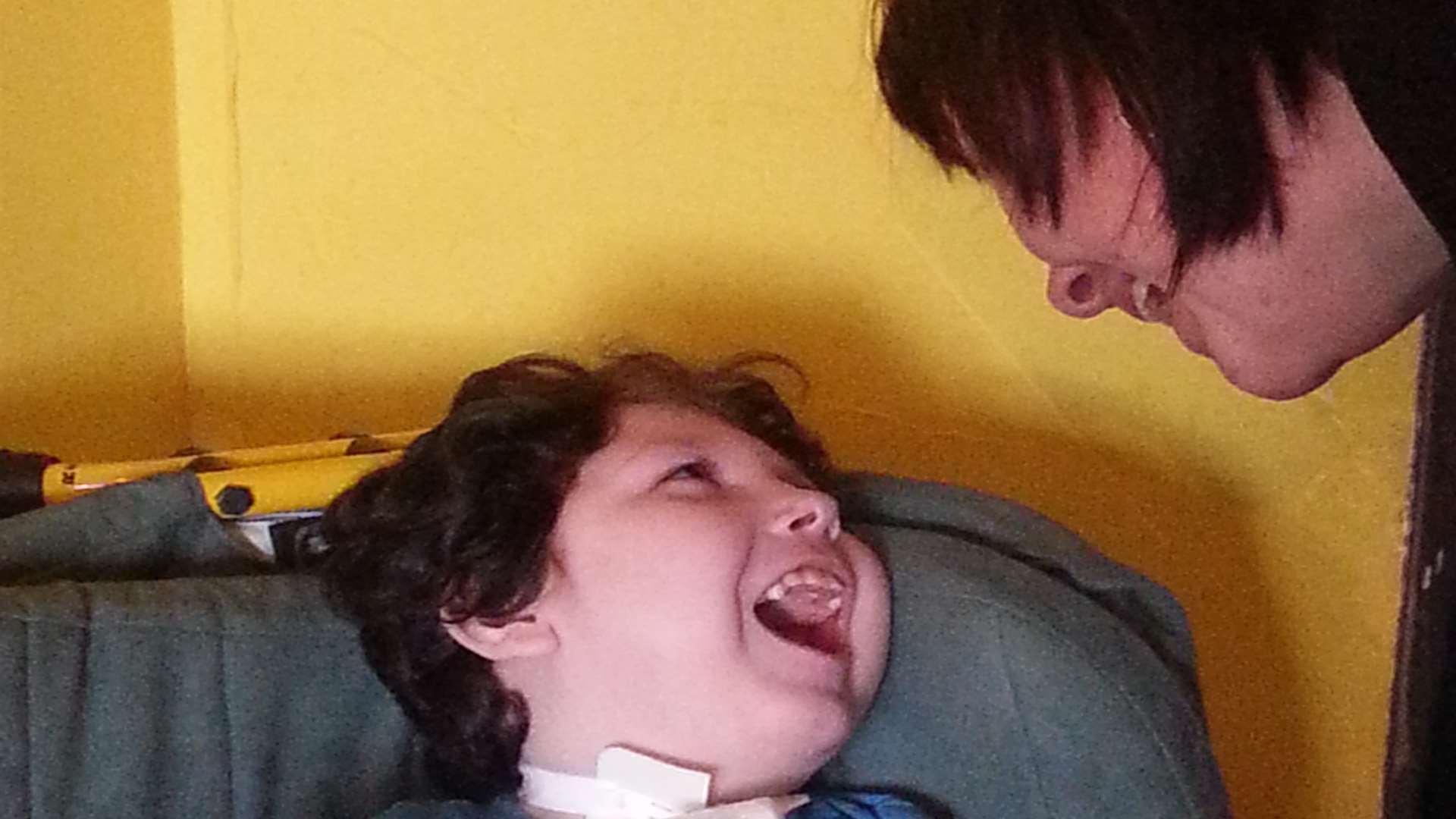 Terry was born with cerebal palsy and brain damage.