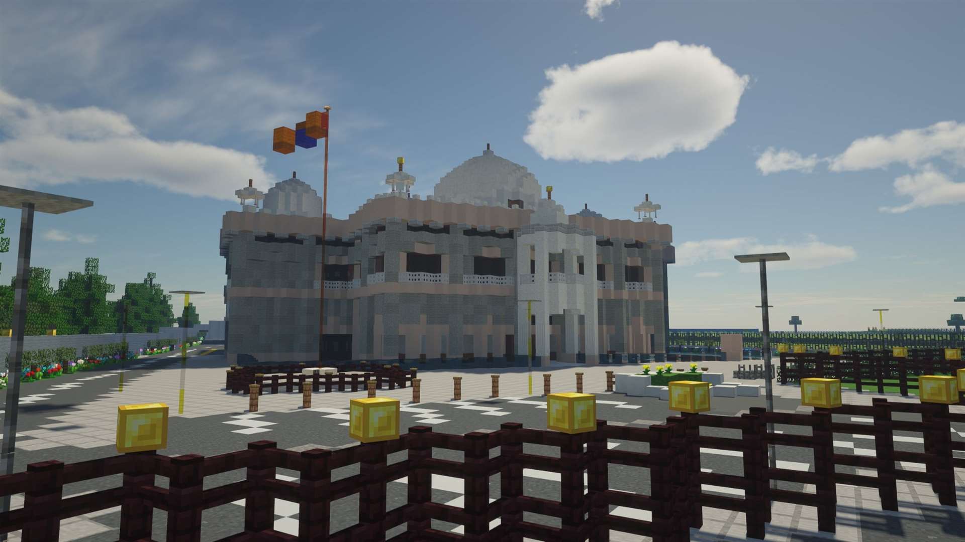 Gravesend Gurdwara has been recreated in Minecraft.  Photo: Build the Earth UK