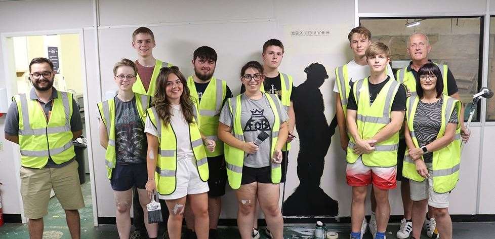 A team effort for the RBLI: BAE Systems’ Apprentice team from Rochester recently helped brighten the RBLI’s social enterprise factory.