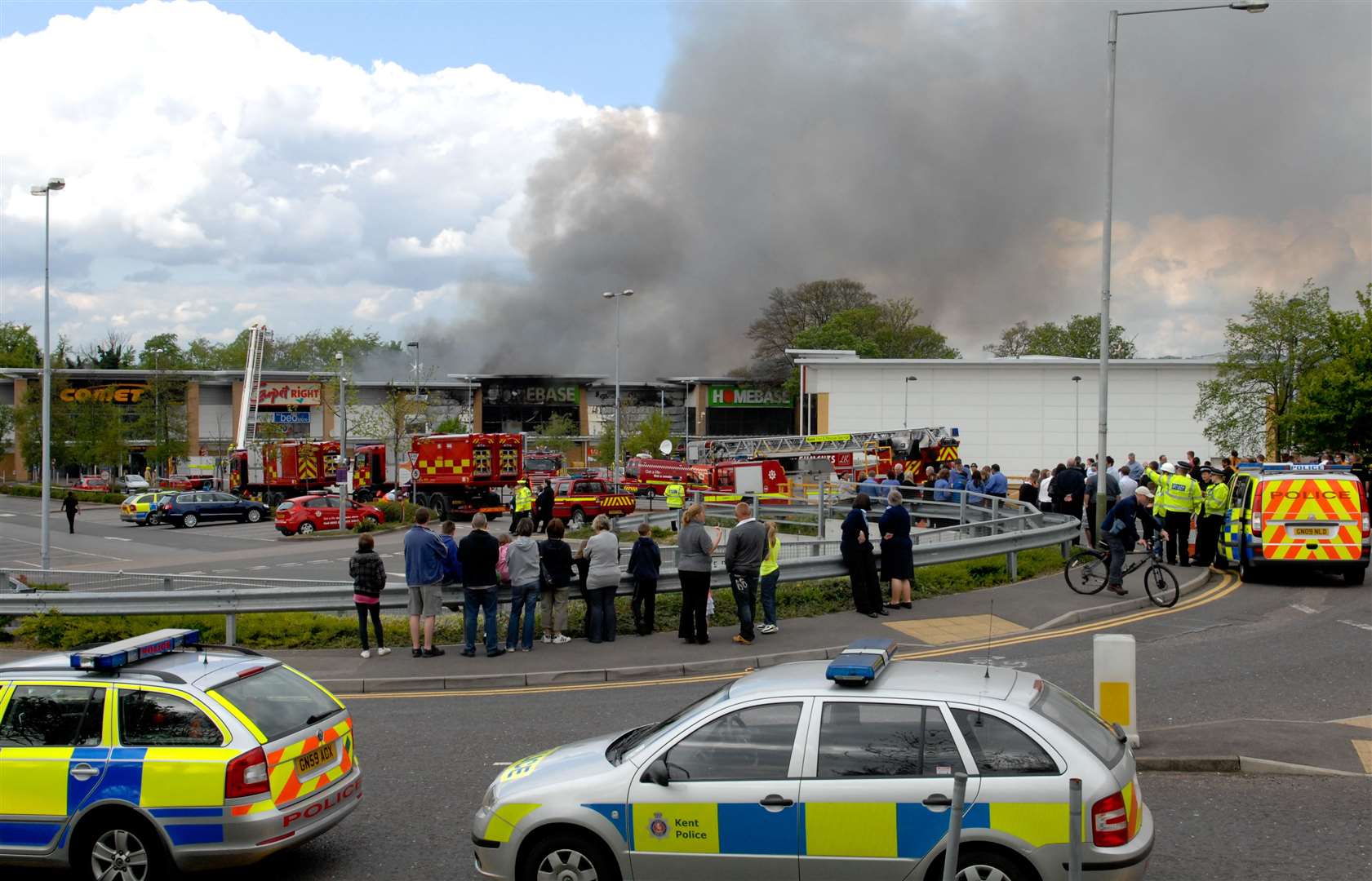 Emergency services at the scene nine years ago Picture: Matthew Walker