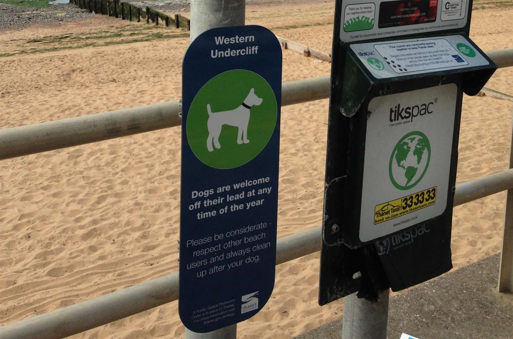 Green means dogs are allowed any time of year. Pic: TDC (3223672)