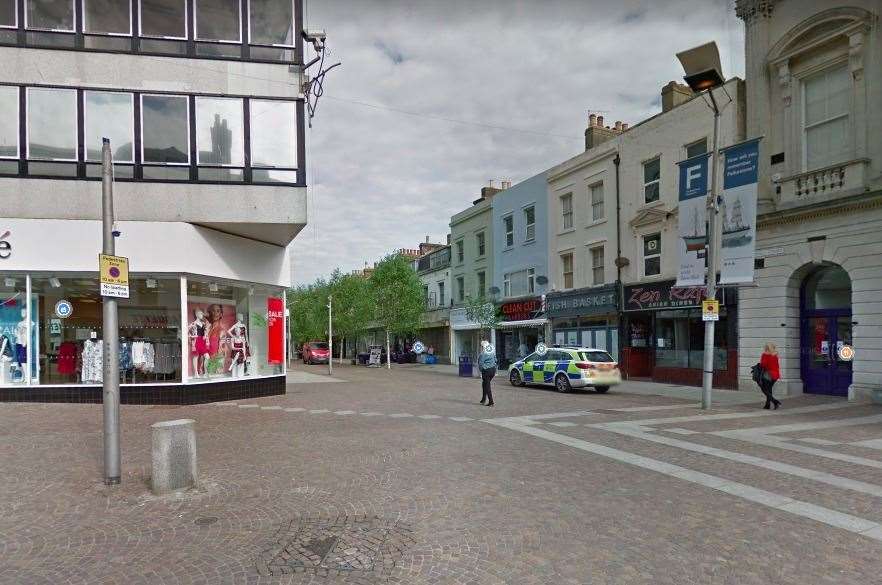 The incident happend in Guildhall Street. Photo: Google Street View