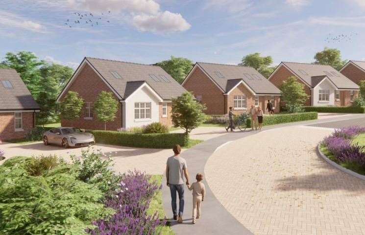 CGI of the proposed bungalow development