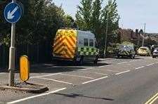 Police spent hours at a property in New Dover Road the week after the man's death. Picture: Timothy Playfair