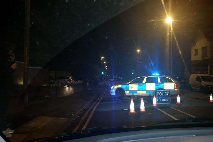 Police closed Princes Avenue near Dargets Road Chatham after the late night crash.