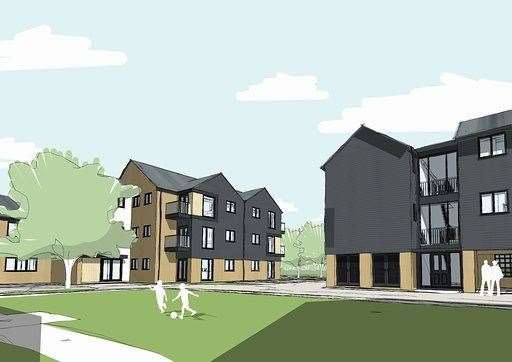 An artist's impression of the redevelopment of the former Gilbert Close site