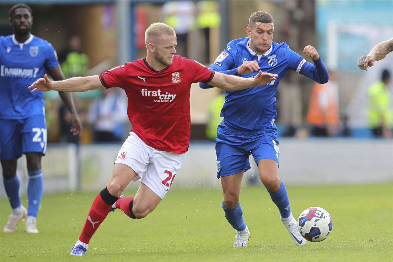 Captain Stuart O'Keefe is an injury doubt for Gillingham this weekend Picture: KPI