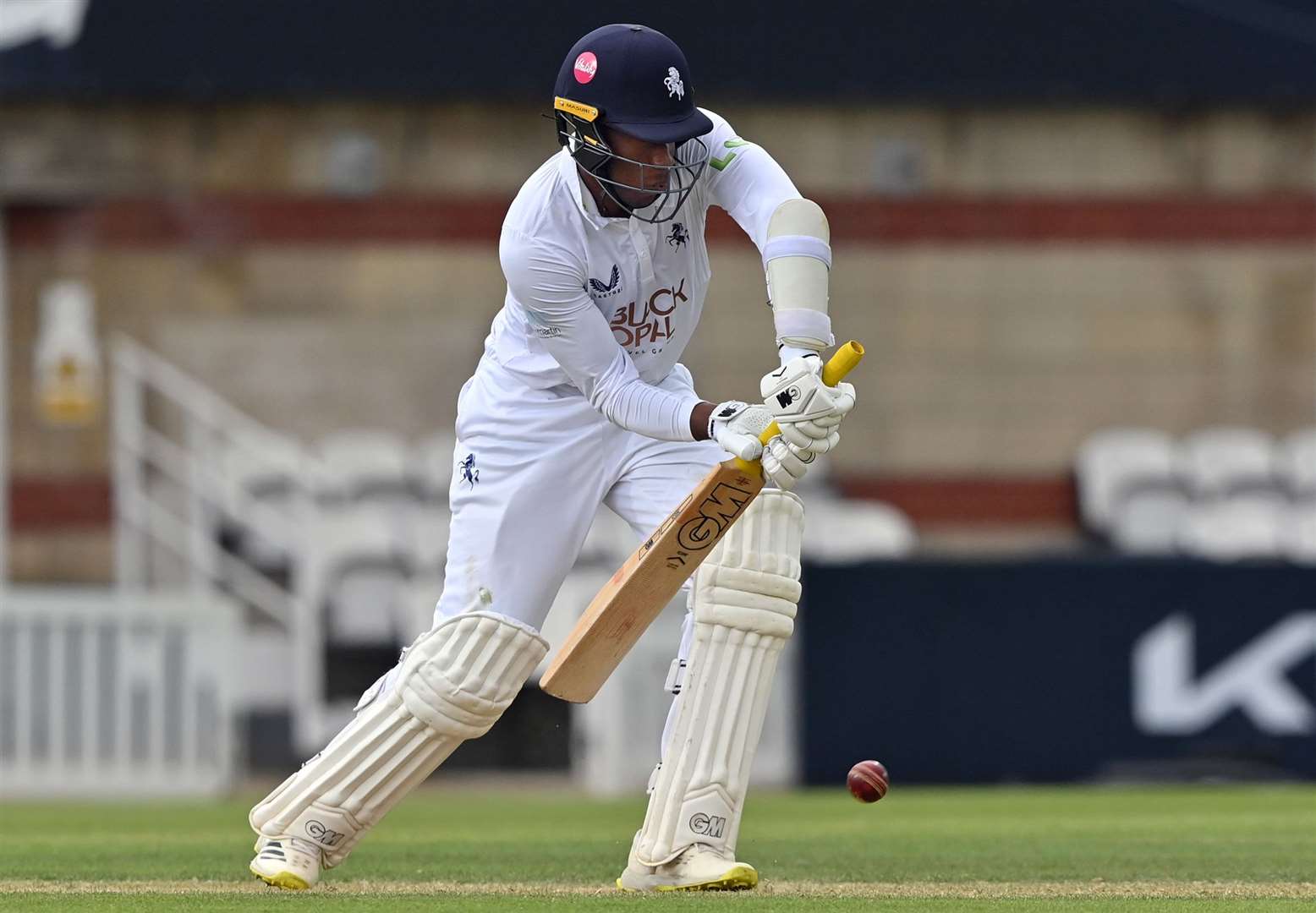 Kent's Daniel Bell-Drummond was 62 not out at the end of day two. Picture: Keith Gillard