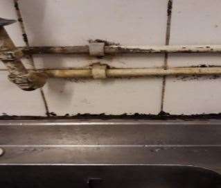 Sealant around the sink at the Spice Hut restaurant in Maidstone was "dirty and mouldy". Picture: Maidstone council