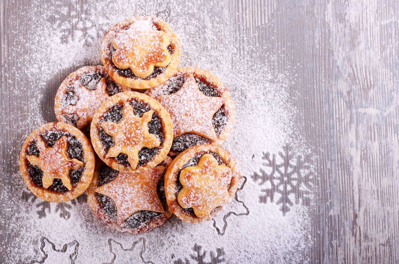 Long life Christmas food such as mince pies are welcomed providing they are alcohol free