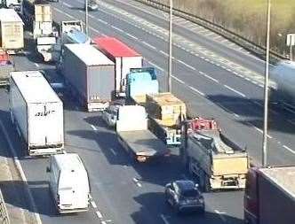 Traffic is building following a crash on the M25. Picture: National Highways