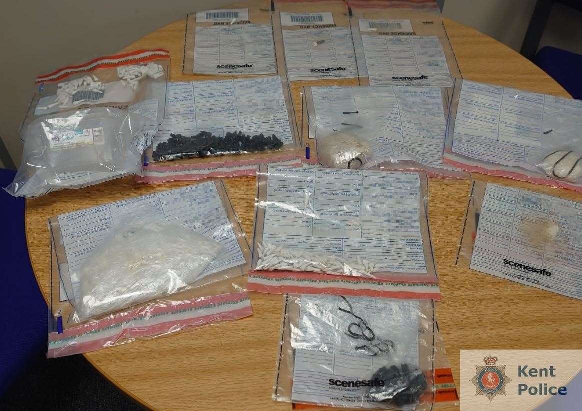 Drugs with a street value of about £16,000 were found at Baillie's Canterbury home. Picture: Kent Police