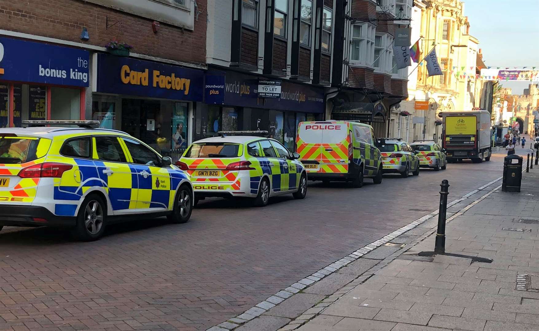 Police were called to the incident in Canterbury high street. Picture: Mark Chandler