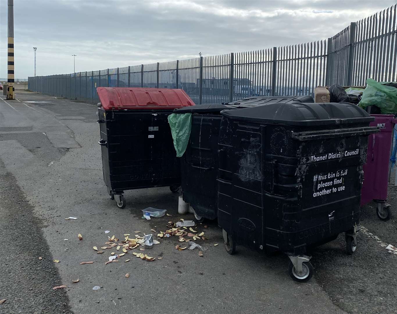 Families say bins are being left unemptied, too