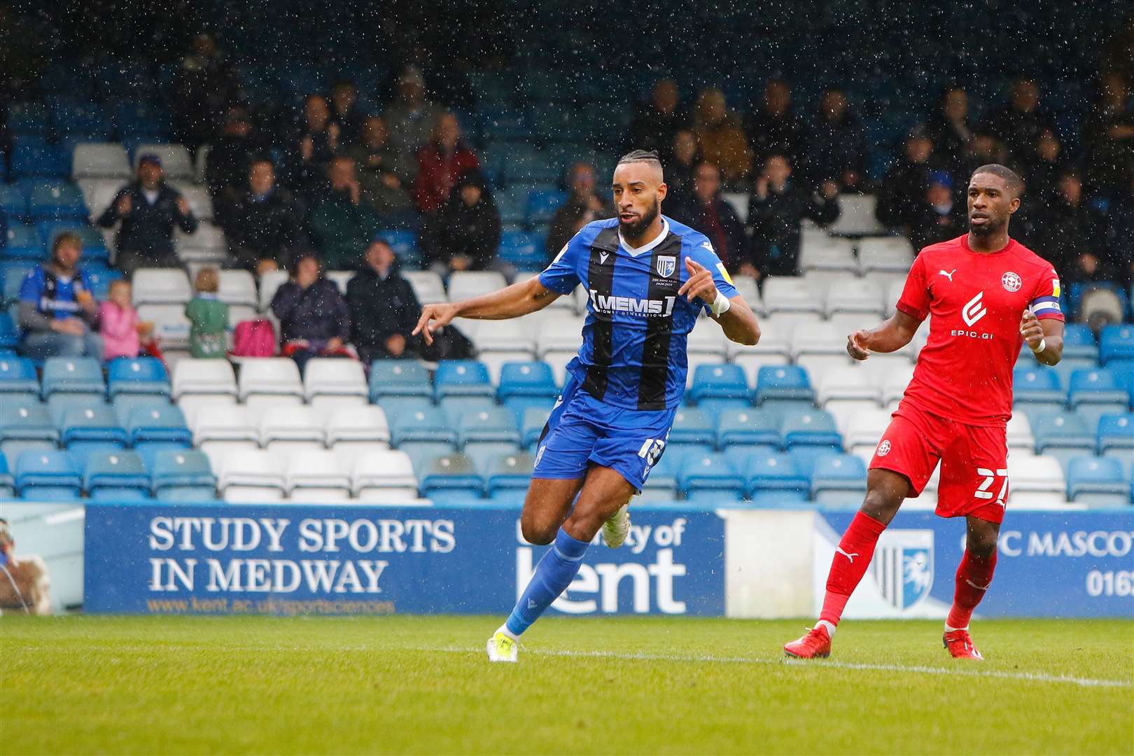 Rhys Bennett in action for Gillingham against Wigan Athletic Picture: Andy Jones