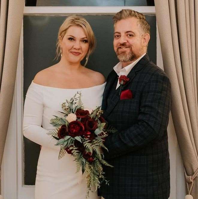 Rosie and Jon Gill-Moss from West Malling. Married hours before lockdown came in Picture: Michelle Cordner