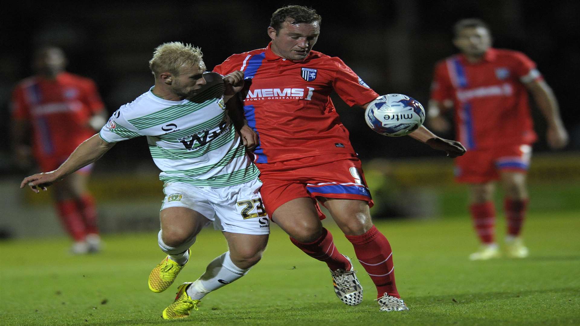 Danny Kedwell came on late to help Gills hold onto their 2-1 lead Picture: Ady Kerry