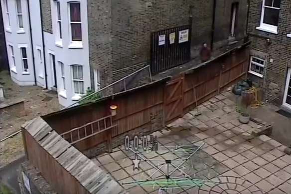 The man was caught on a nearby CCTV camera
