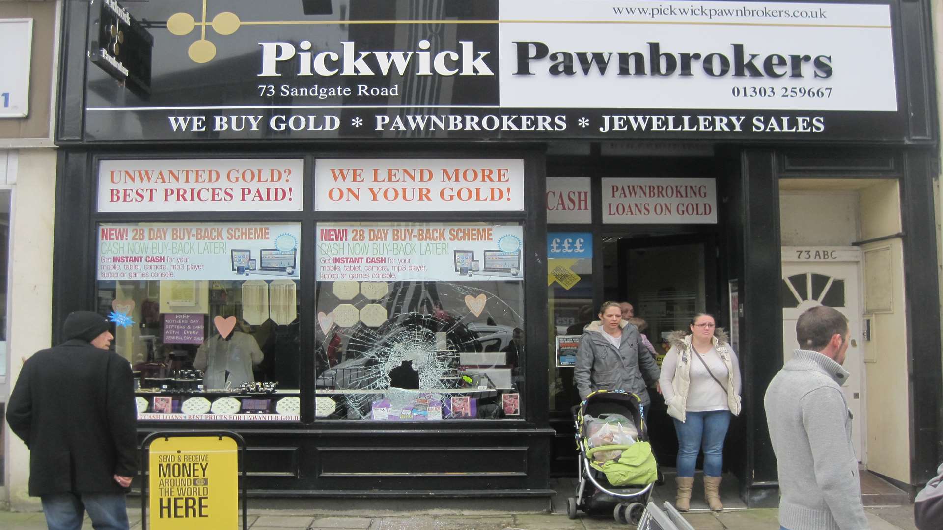 Pickwick Pawnbrokers store in Folkestone was targeted this morning. Picture: David Taylor