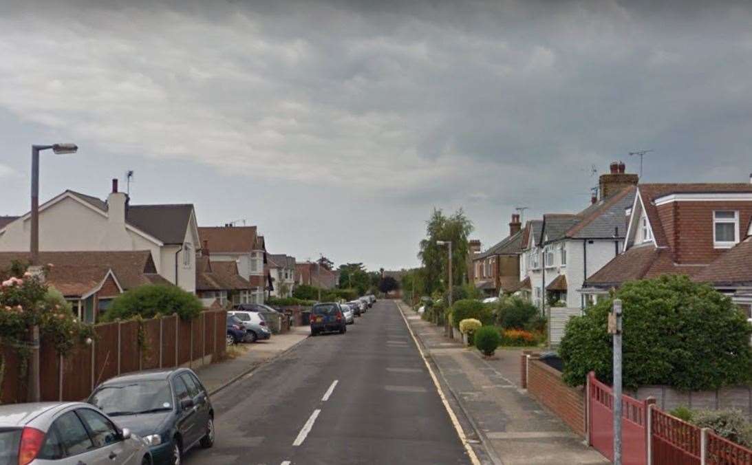 The incident happened in Manor Road, Tankerton. Picture: Google Street View