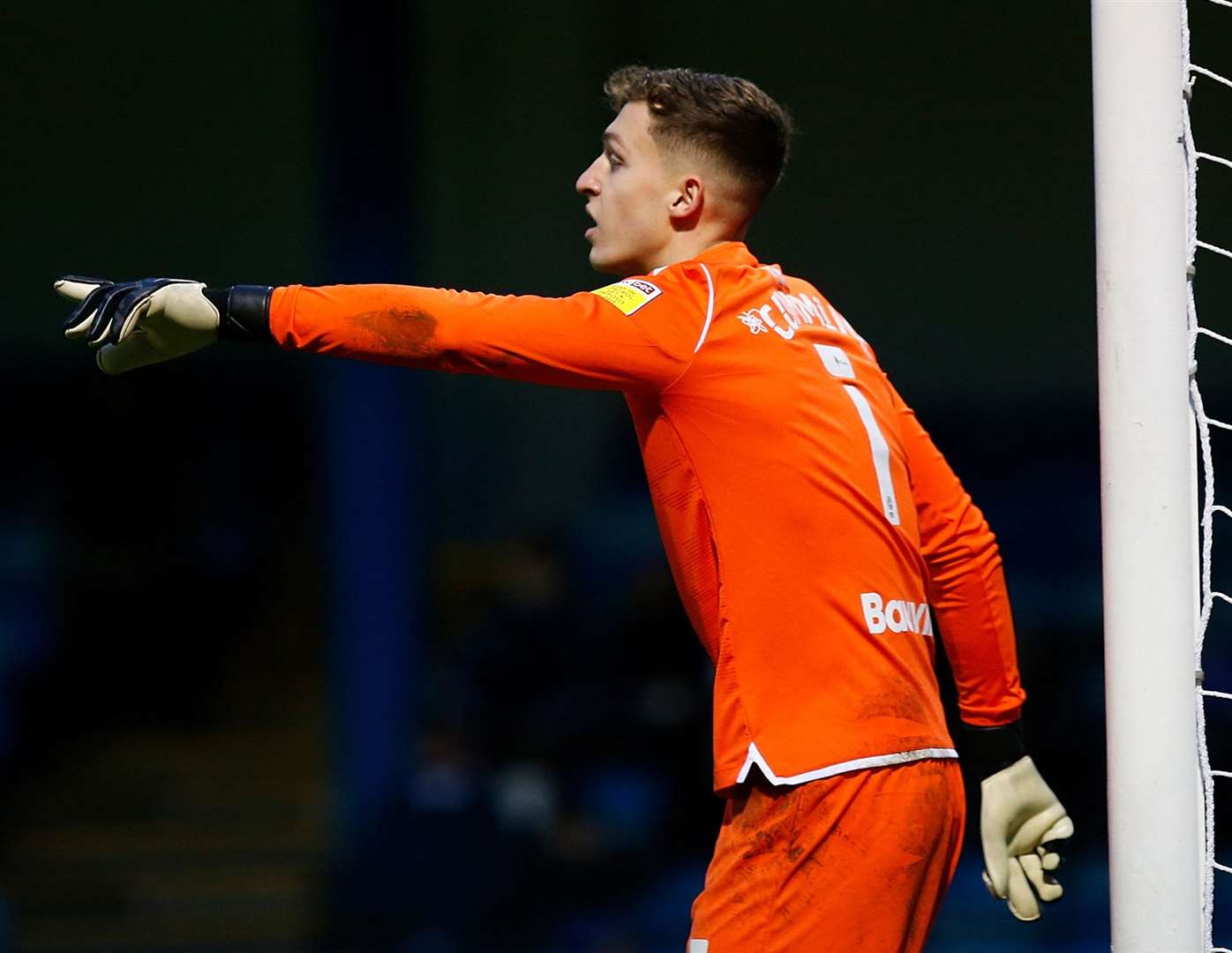 Jamie Cumming impressed between the sticks before leaving Gills for MK Dons. Picture: Andy Jones