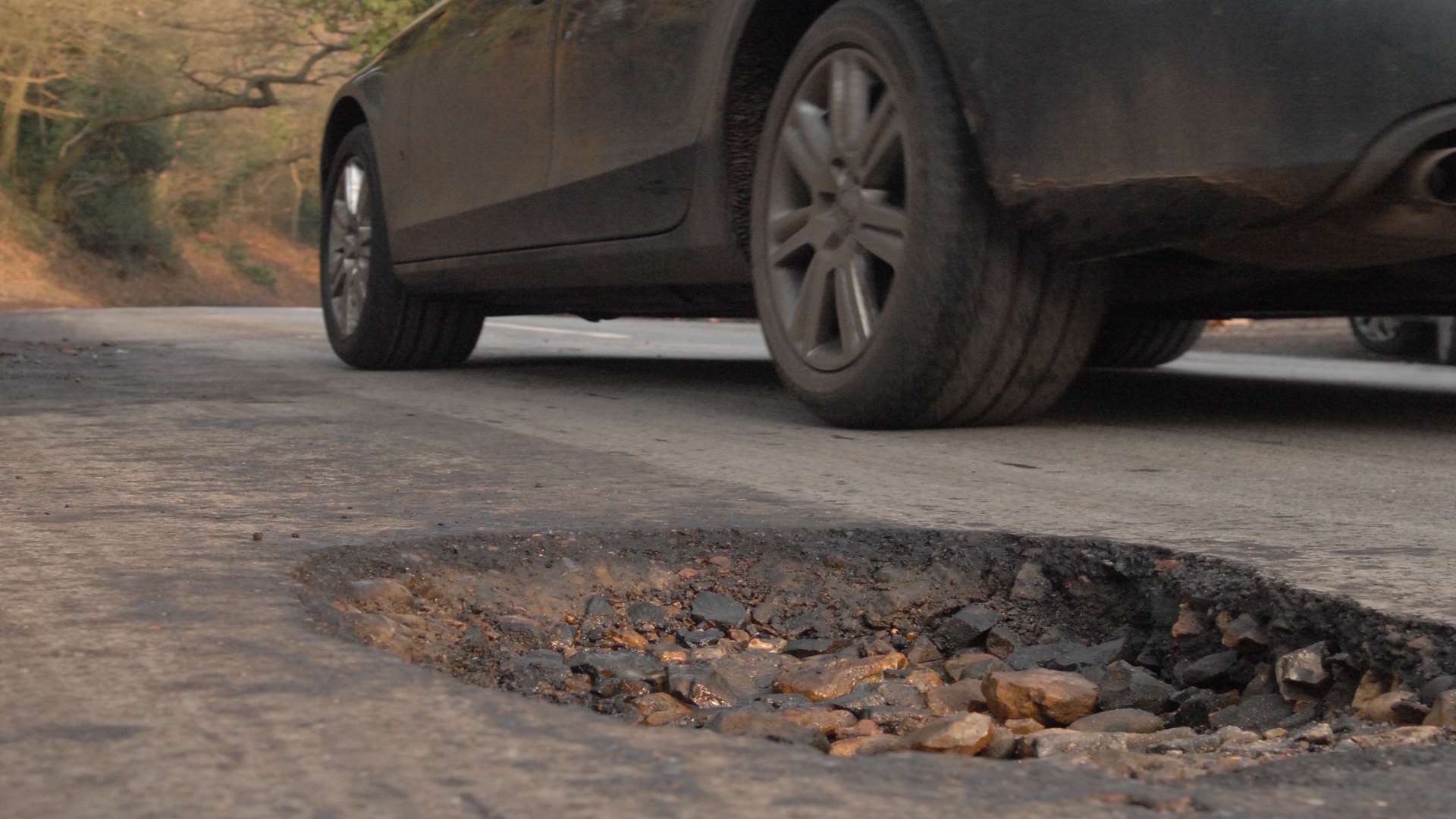 Potholes are an issue in Kent