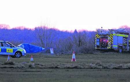 Emergency crews at scene of plane crash at Rochester Airport on Saturday