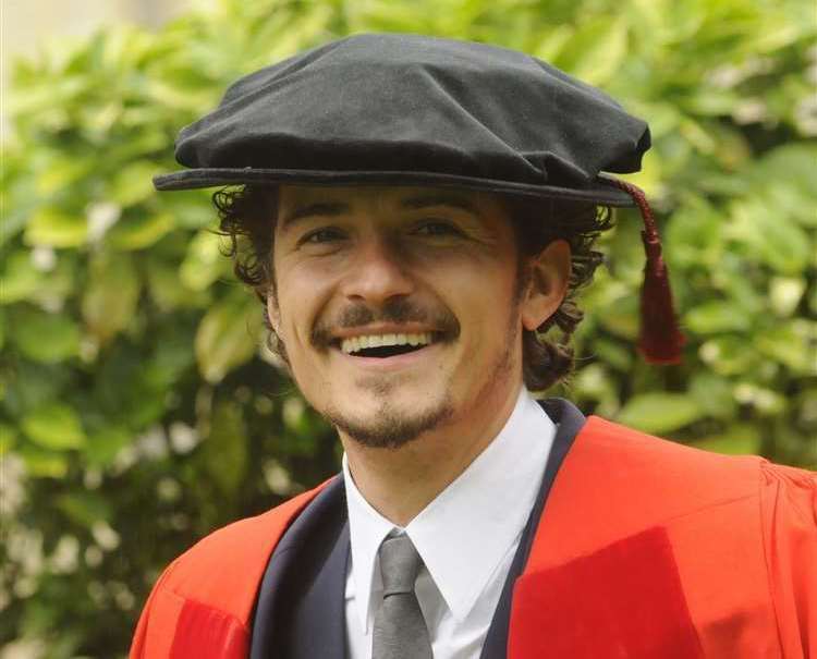 Orlando Bloom received an honorary degree at Canterbury Cathedral in 2010