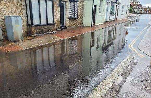 Flooding in High Street Aylesford. Picture: Nick M Batchelor