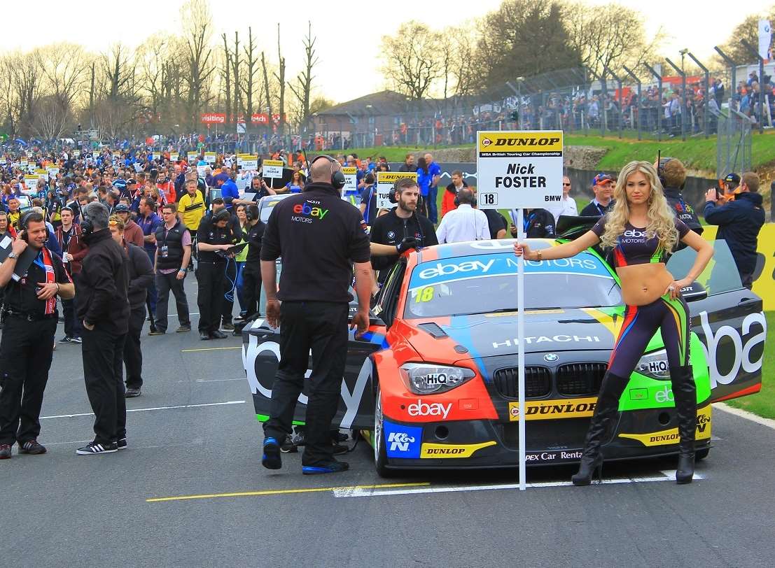 The busy BTCC grid at Brands Hatch Picture: Joe Wright