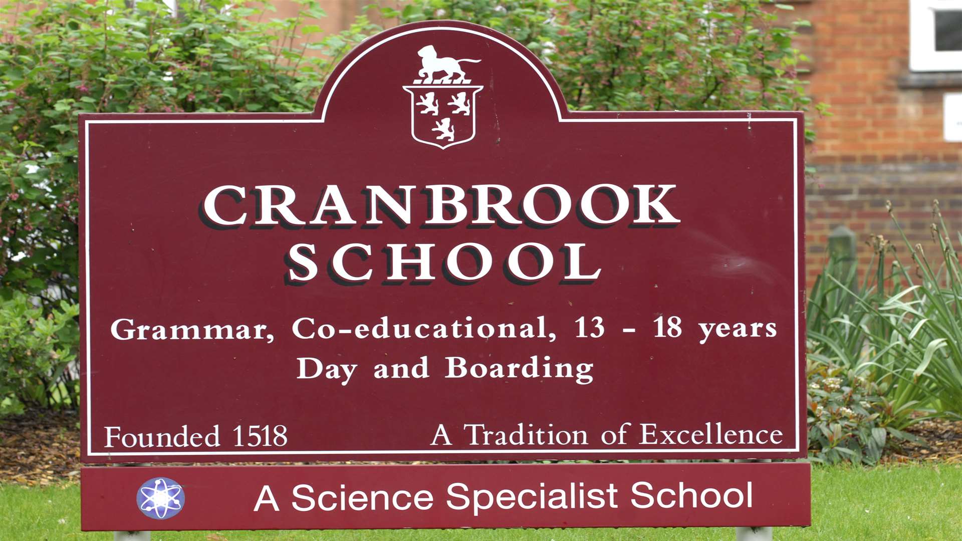 The school sign
