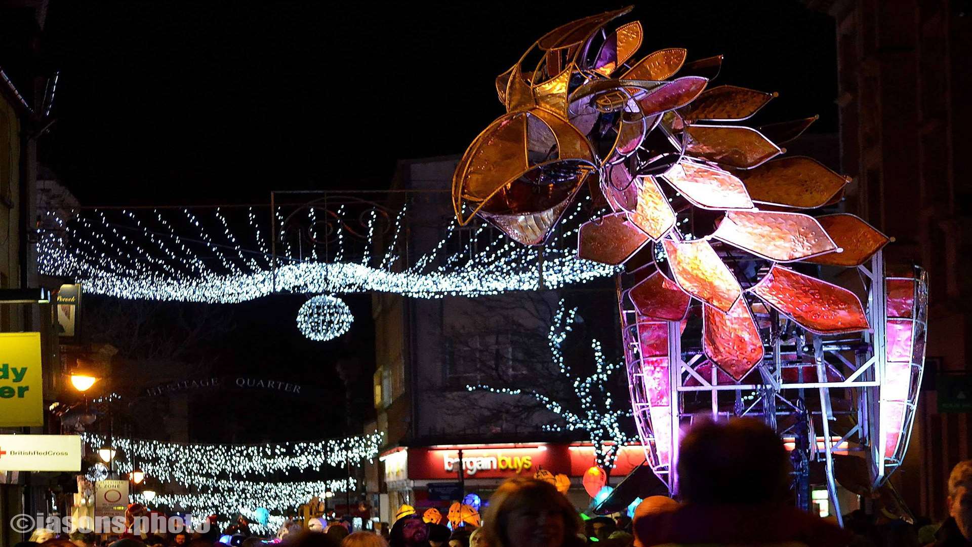 Christmas light switch on in Gravesend, 2016
