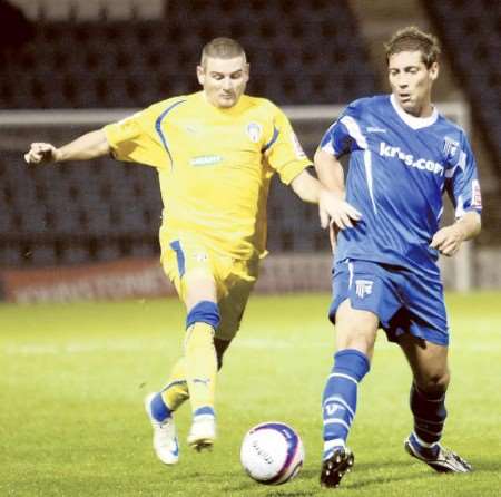 Nicky Southall was back in action for the Gills during the defeat to Colchester
