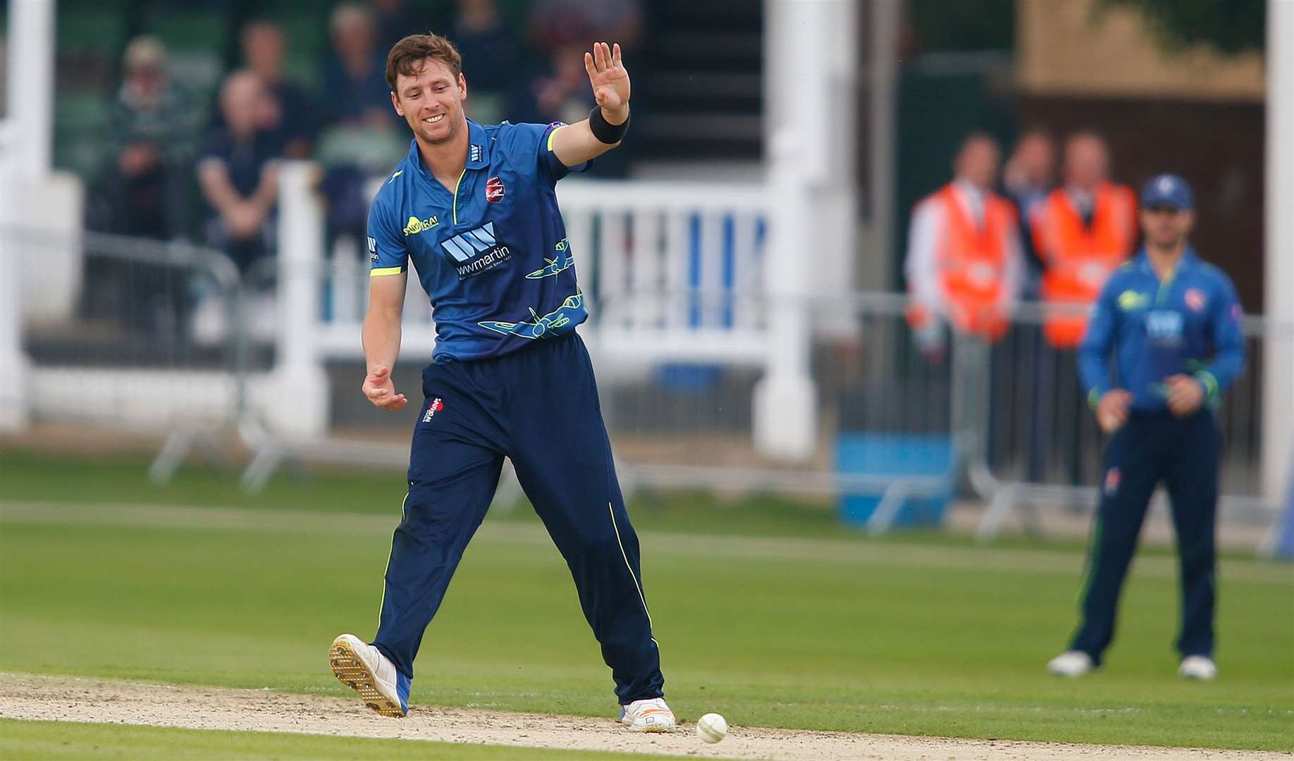 New Zealander Matt Henry was back at Kent in 2022 but his summer stay in Canterbury was brief. Picture: Andy Jones