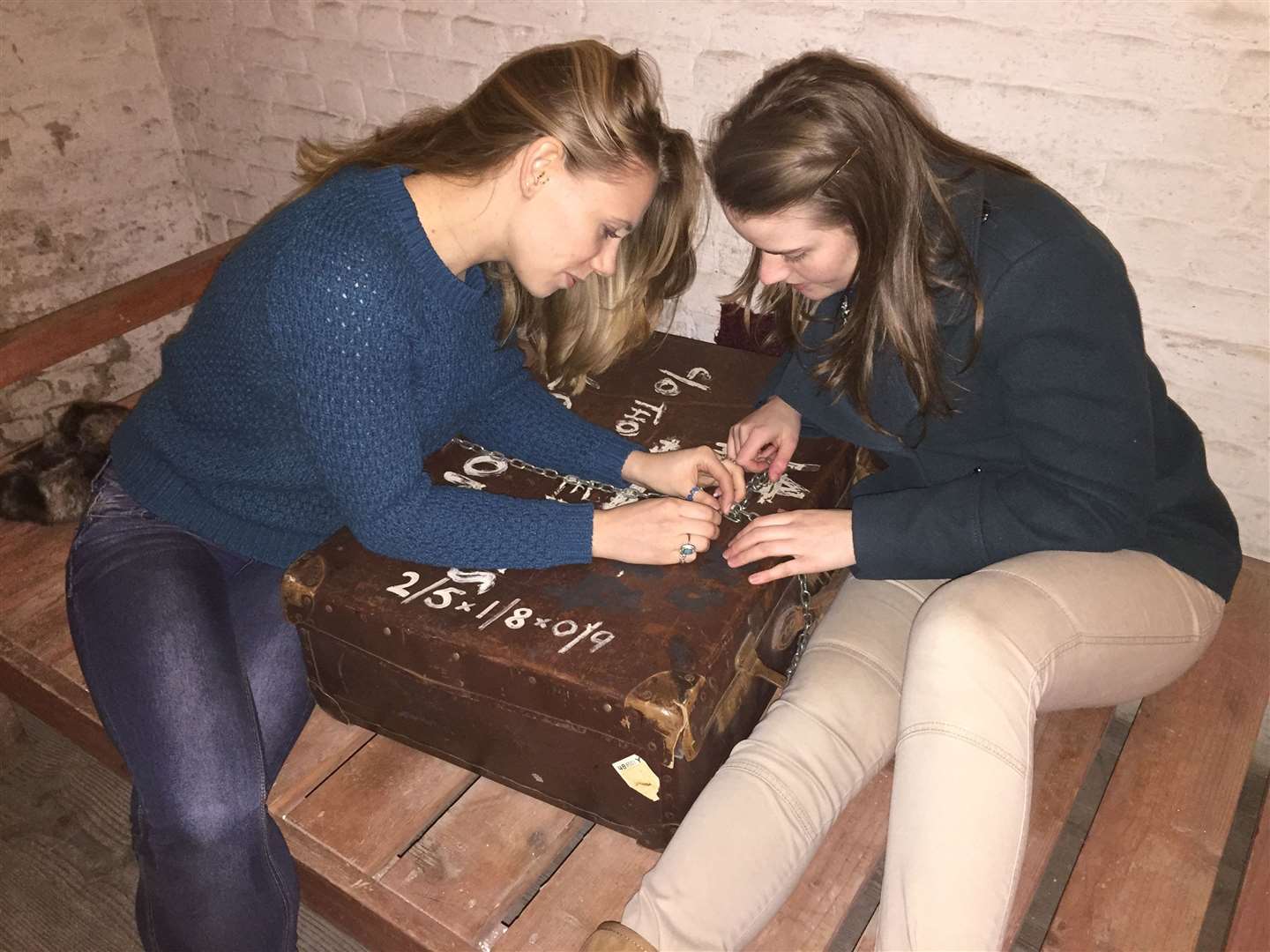 People having a go at one of the escape challenges when it was based at Fort Amherst in Chatham