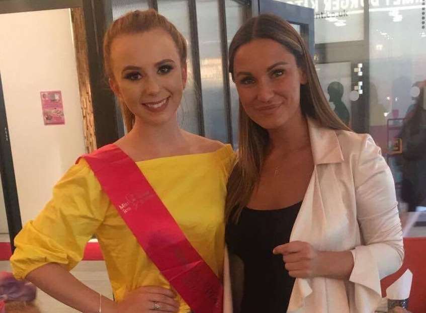 Kerys Squire, 18, meets reality star Sam Faiers at the opening of a new entertainment venue