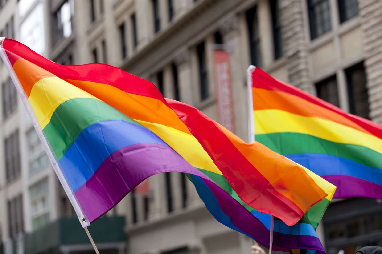 Rainbow flags will fly at two sites