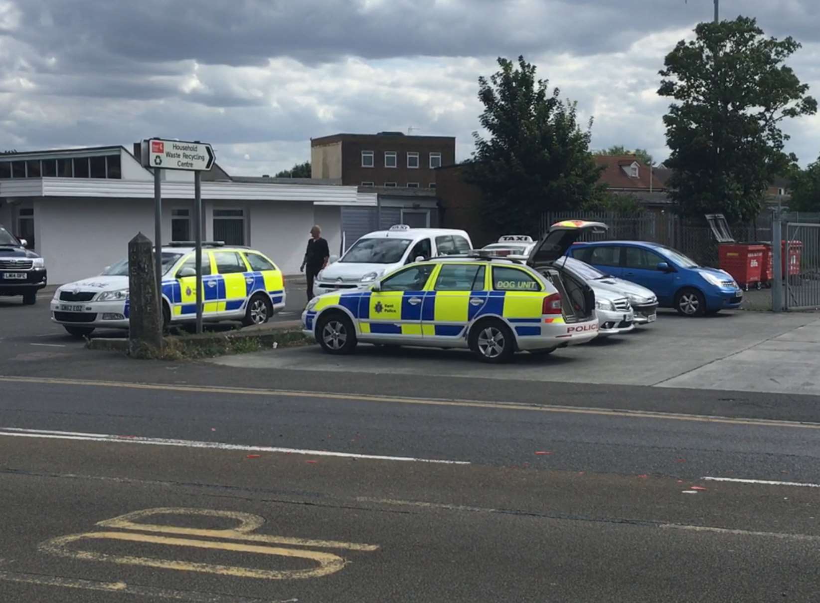 Police outside Sheerness station