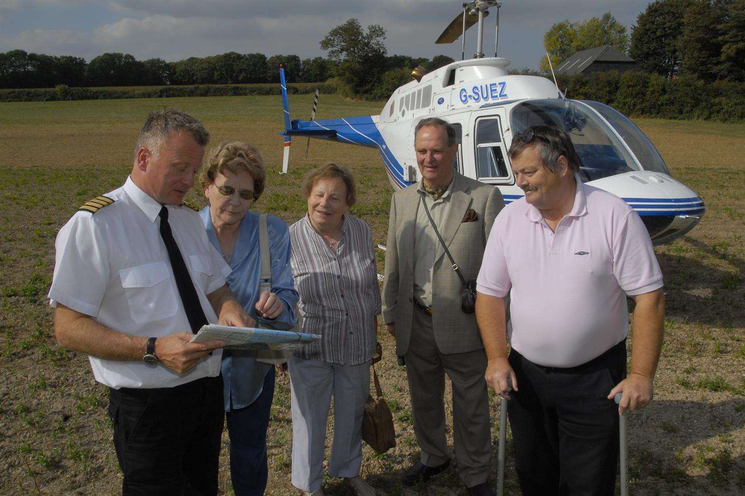 Brian Bridgman with passengers at an event in Bramling in 2009
