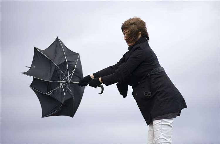 Wind is set to batter Kent. Stock image