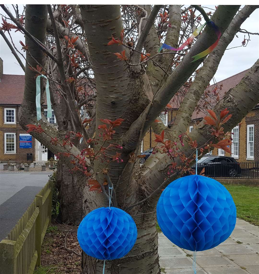 The paper balls hang from trees in tribute to hardworking key workers Picture: Jim Wheeler