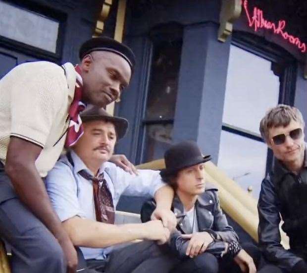 The Libertines band members including Pete Doherty are seen outside The Albion Rooms in Margate in the video. Picture: The Libertines/X