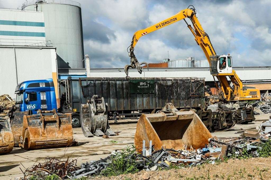 Demolition work at the former Aylesford Newsprint site started two years ago