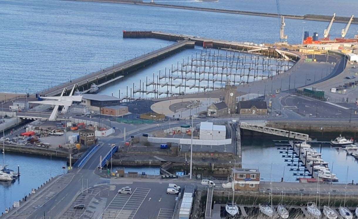The Western Docks Marina Curve has empty pontoons but those in nearby docks are used, as seen here last April. Picture: Sam Lennon
