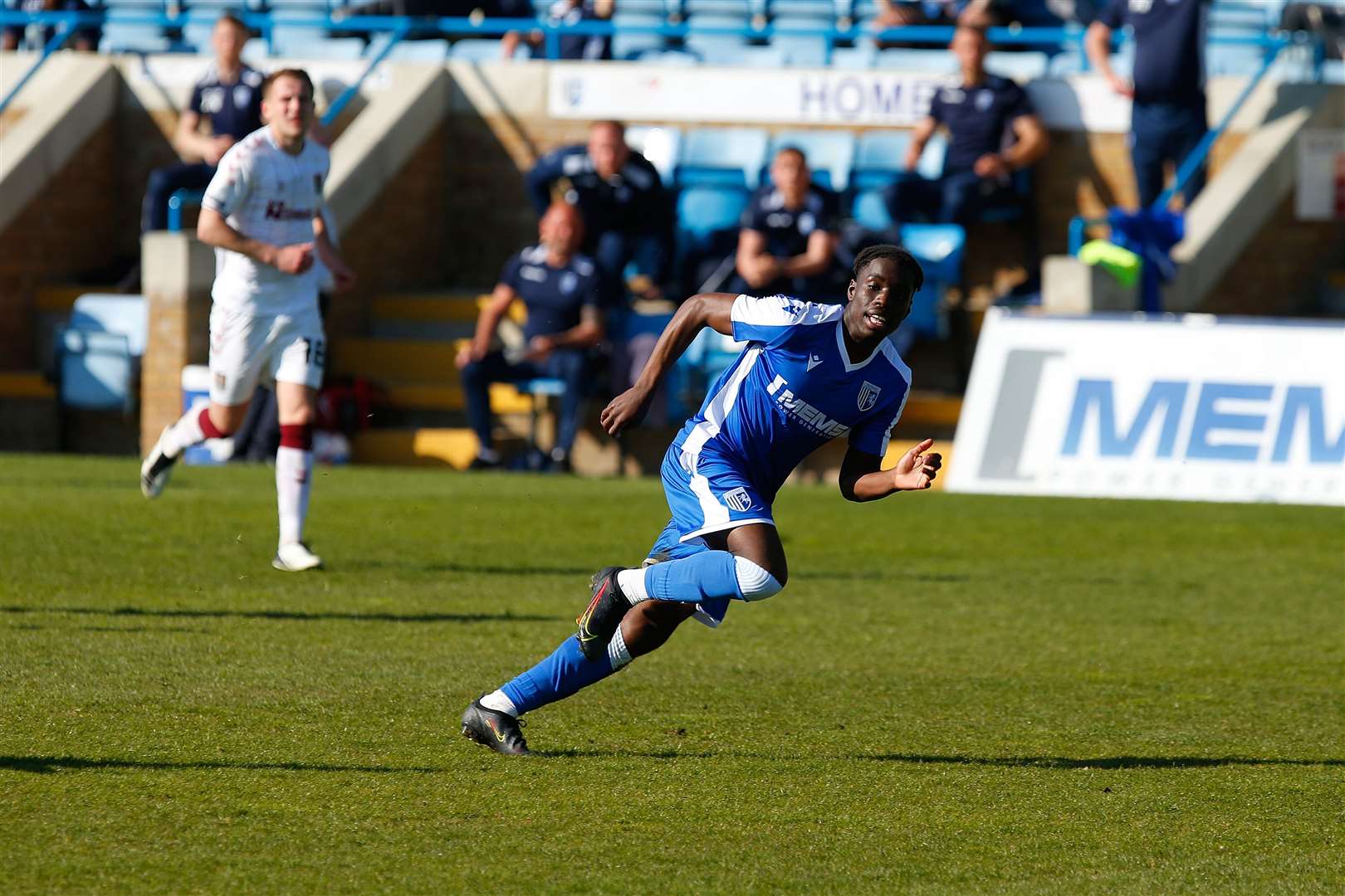 Gerald Sithole made his debut for Gillingham on Saturday Picture: Andy Jones