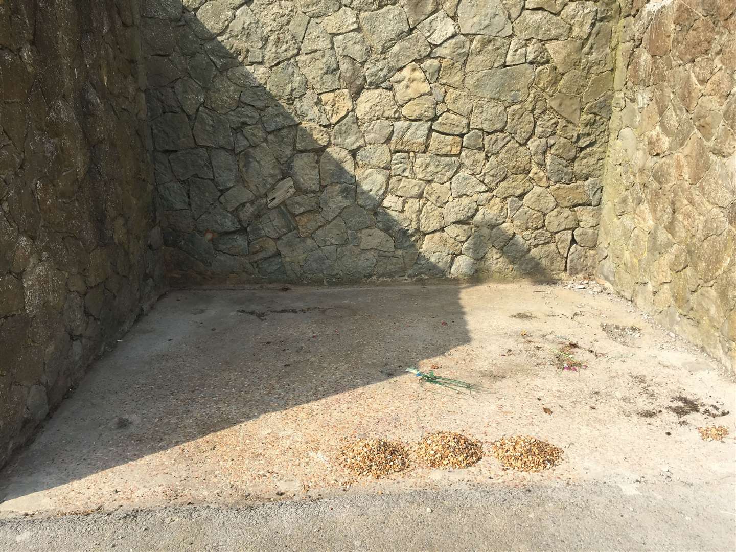 All that remains of the shelter