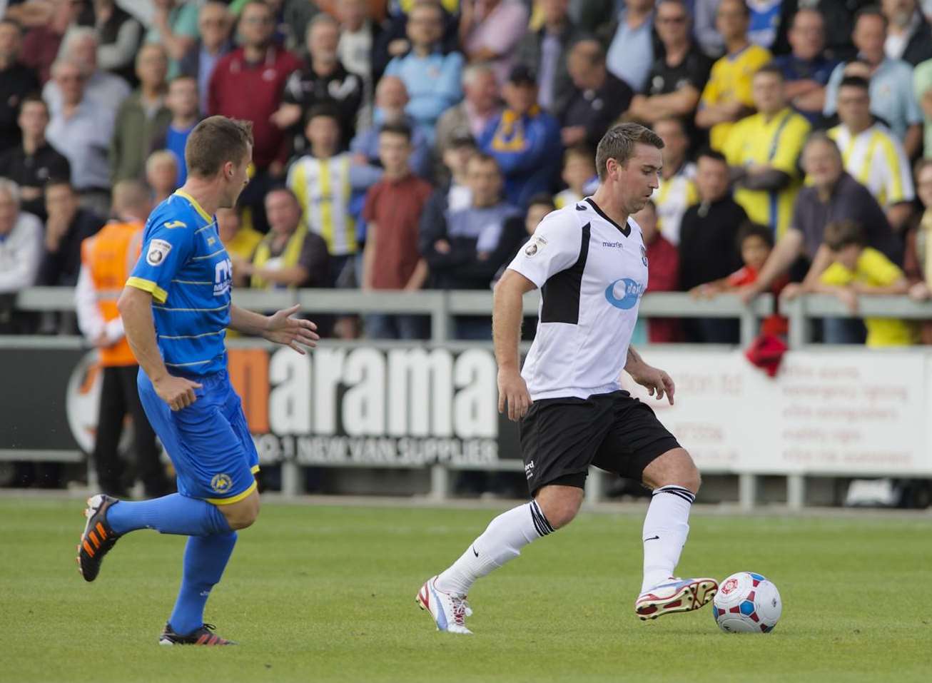 Dartford's Peter Sweeney on the ball against Torquay Picture: Andy Payton
