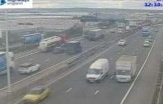 Traffic is queuing on the approach to the Dartford Bridge. Picture: Highways England (46209214)