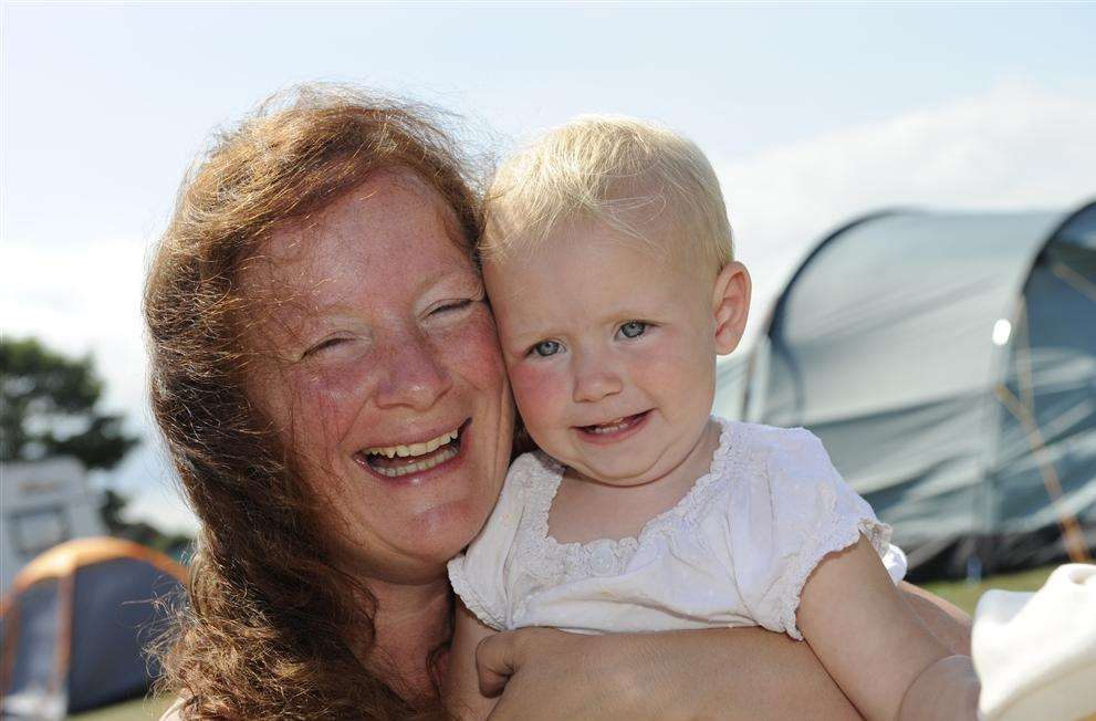 Bonnie Botterill was born during last years Folk Festival and is now one year old. Bonnie with her mum Galadriel Botterill